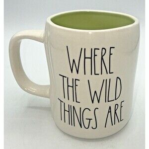 Rae Dunn Ivory ”WHERE THE WILD THINGS ARE” Double Sided Mug